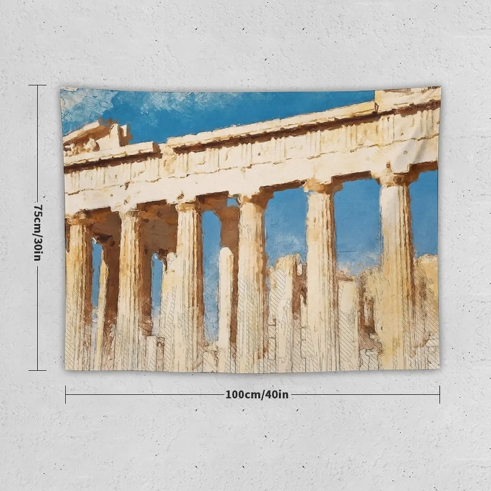 Acropolis of Athens Tapestry Aesthetic Room Decoration On The Wall Tapestry