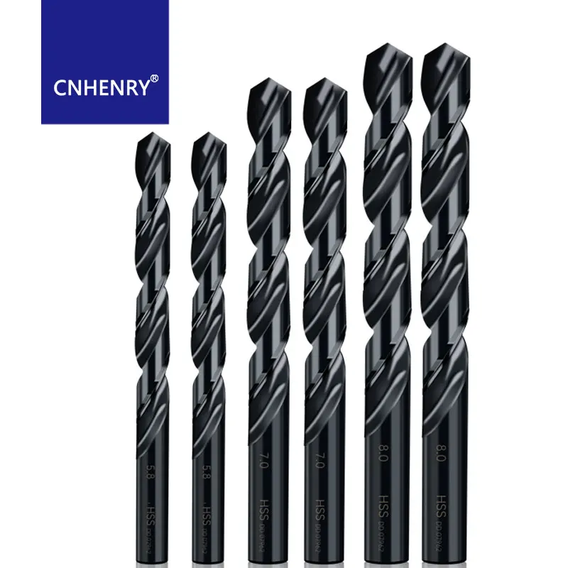 Black Twist Drill Bits Dia. 1.0mm~5.0mm For Metal Wood PVC Metalworking Alloy Steel Cast Iron Rolling Drills