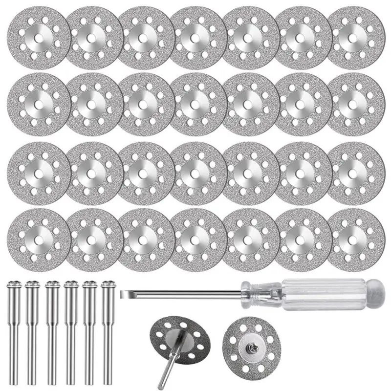 ABYN-For Dremel For Rotary Tool Accessories- 30Pcs 545 Diamond Coated 22Mm Cutting Wheels For Glass Stone Cutting