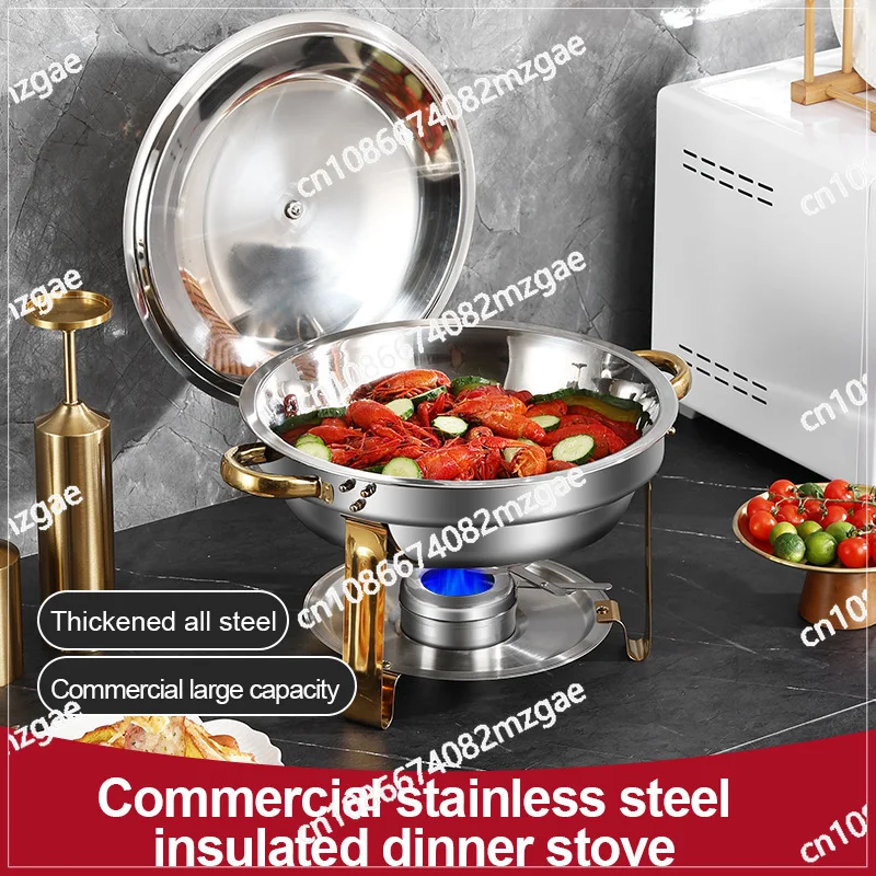 Stainless Steel Buffet Stove Restaurant Hotel Insulation Stove Round Stove