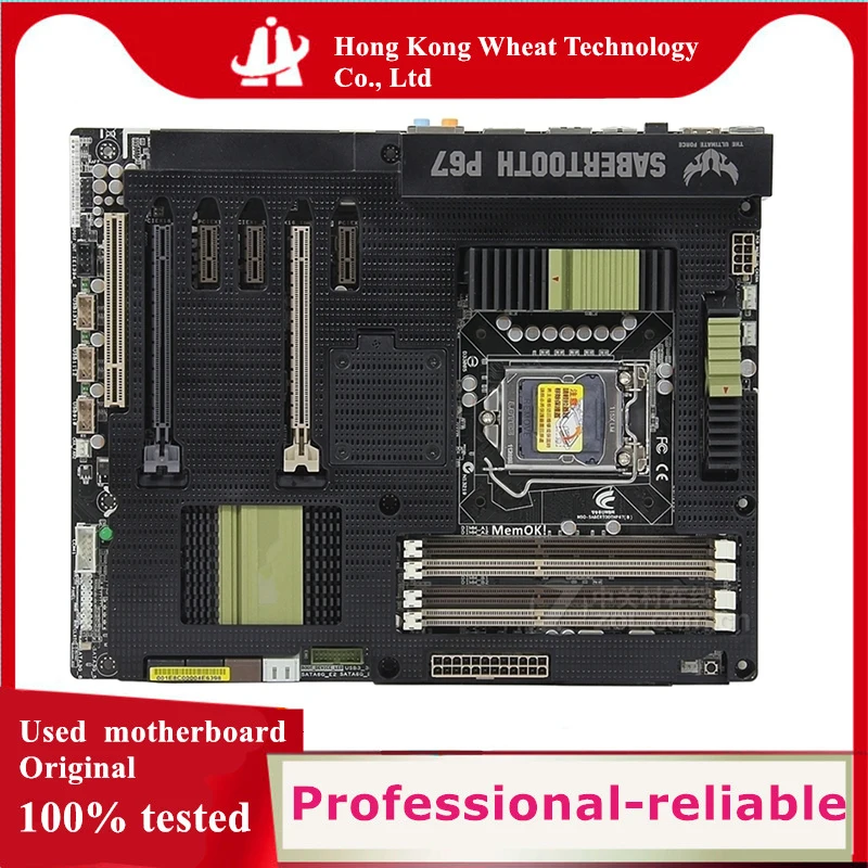 For Intel Used P67 SaberTooth P67 motherboard original  LGA 1155 DDR3 32GB USB2.0 SATA2 Desktop Mainboard