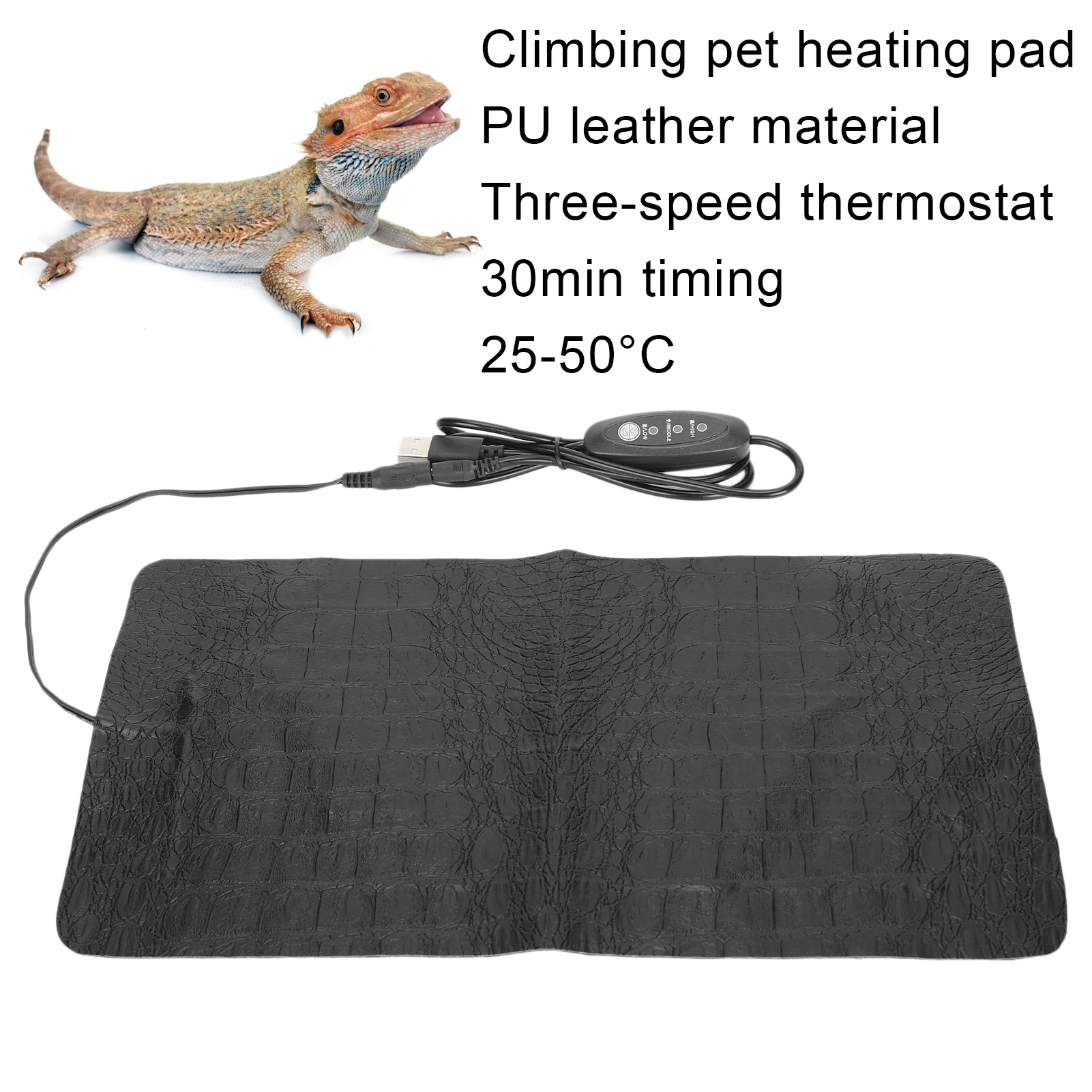 USB Reptile AntiScratch Heating Pad Waterproof Heat Mat for Reptiles Tortoise Lizard Heat Mat for Reptiles Under  Heat Pad