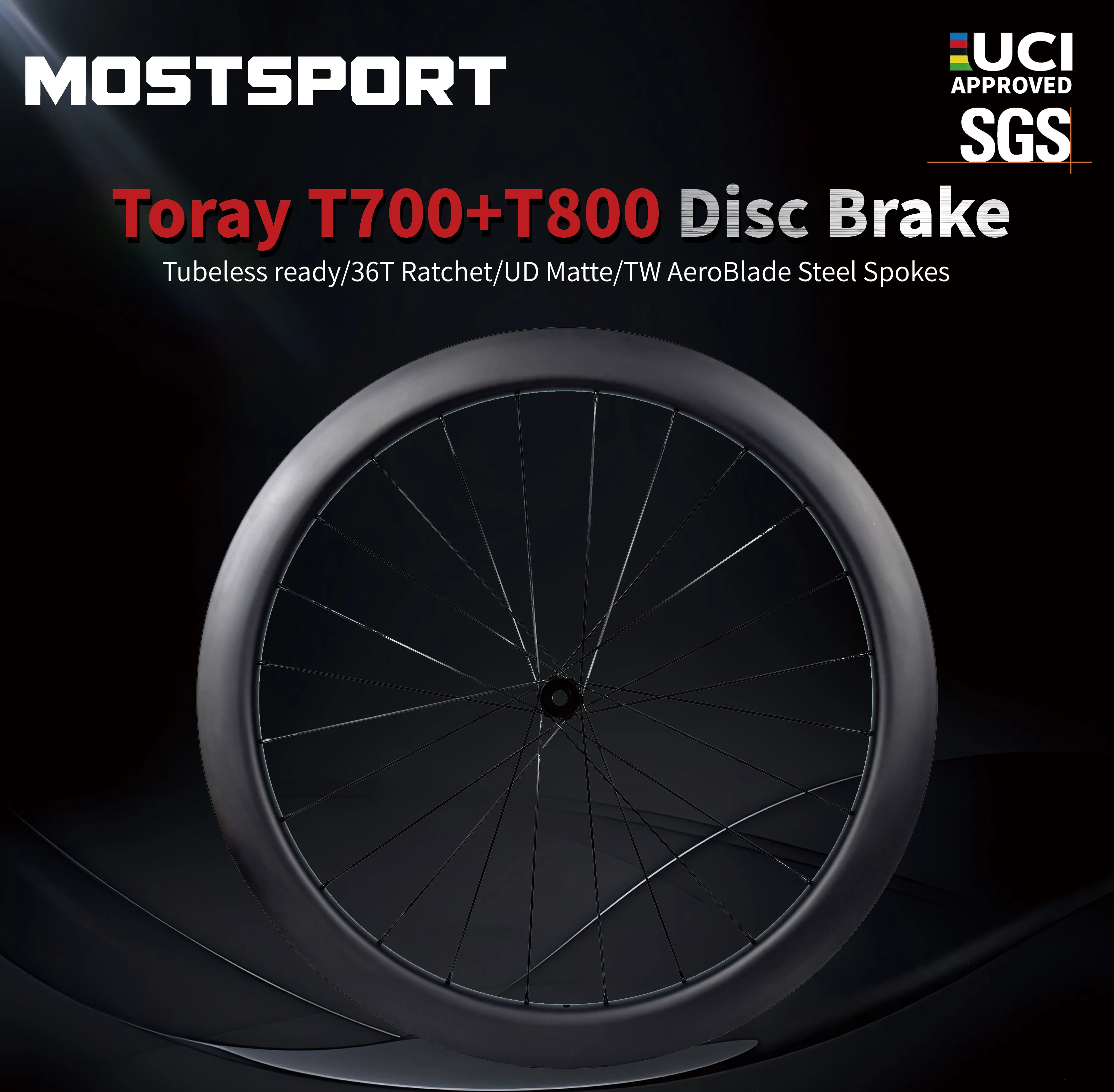 

Карбоновая колесная пара Road Disc 700C, глубина 50 мм, внутренняя ширина 21 мм, ступица 36T с трещоткой