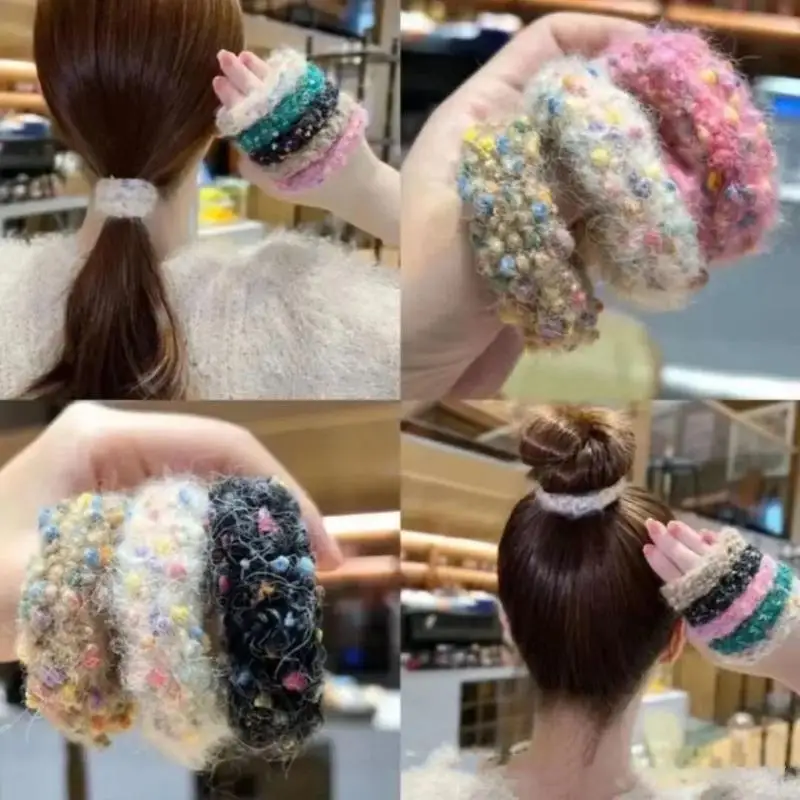 86/156 Stück Hochelastische Haargummis für Frauen, Haarbänder für Mädchen, Niedliche Bären-Haarschnur, Erwachsenen-Stirnbänder, Haaraccessoires – Detail 5