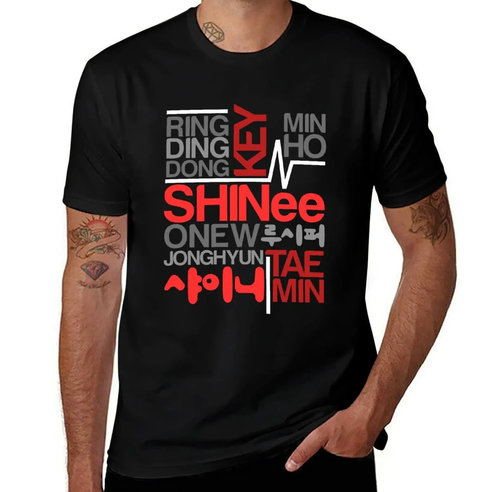 RGW SHINee T-Shirt summer top blue archive sublime t shirt men