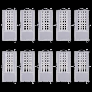 Bal Arısının Taşınması için Şeffaf Kafeslerde Kraliçe Arı Kafesleri, Kralın Kafesinde Arı Kovanı Böcek Yetiştirme Tutsağı, 10 adet 8 en çok satılan, arı kafesi-no. 8