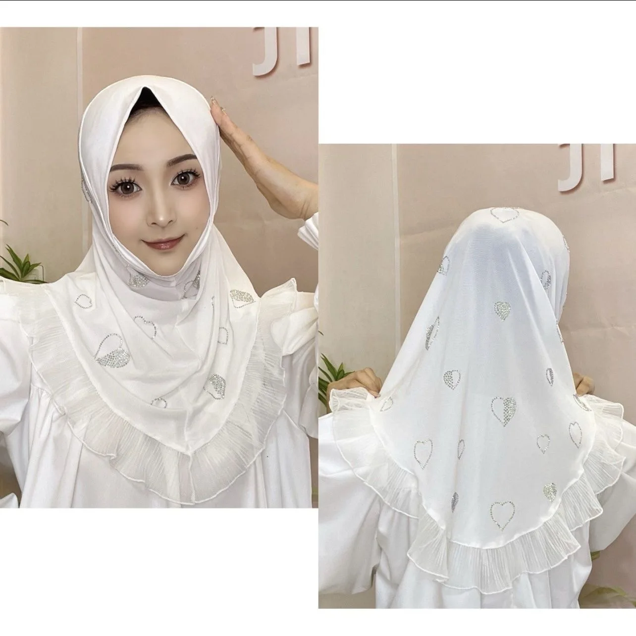 Fashion Design 2024 Hijab Accessories Islam Moslem Girls Head Covers