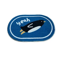 Cute Penguin Bathroom Rug Funny Soft Bathtub Carpet Area Rugs Kitchen Rug Floor Mats Doormat Chic Home Room Decor