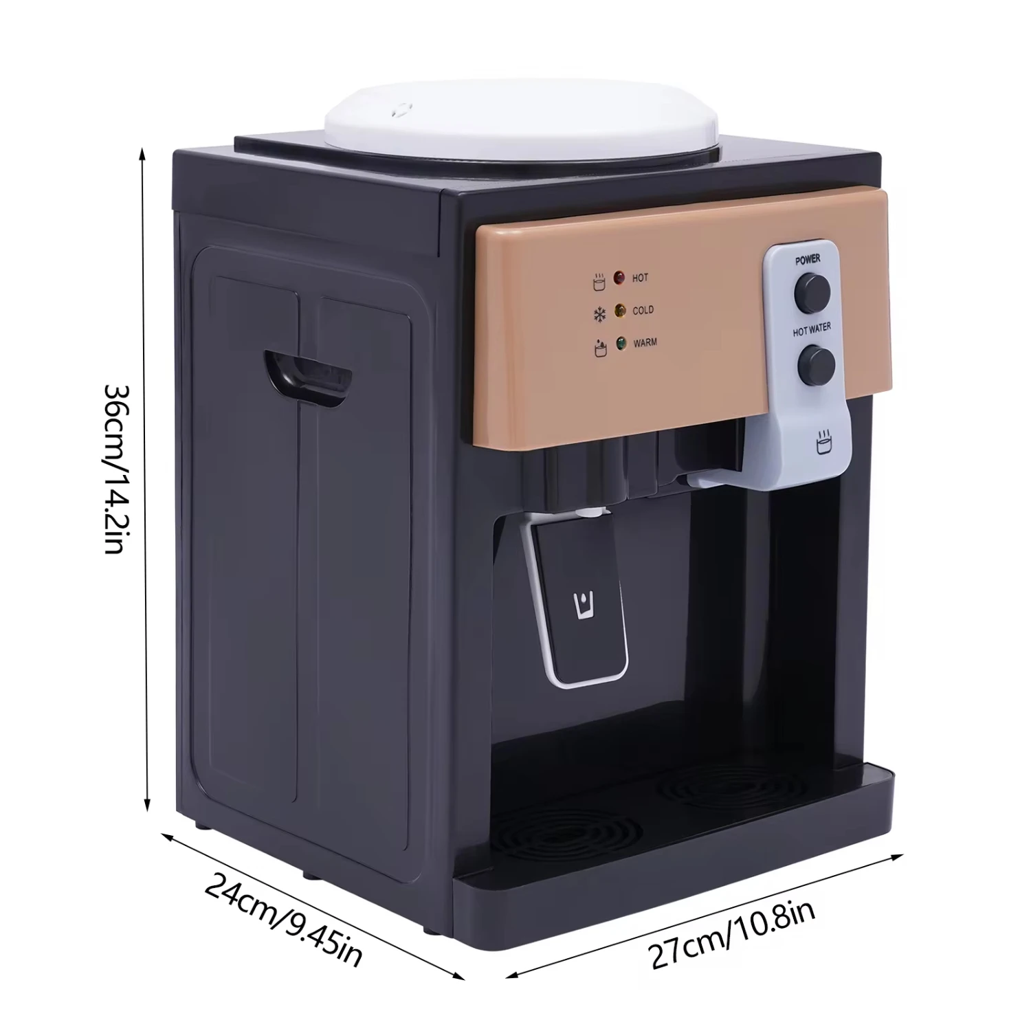 Premium Countertop Water Cooler Dispenser Holds 1.2/3 or 5 Gallon Jug Top Loading Hot and Cold Water Ideal  Homes Kitchens