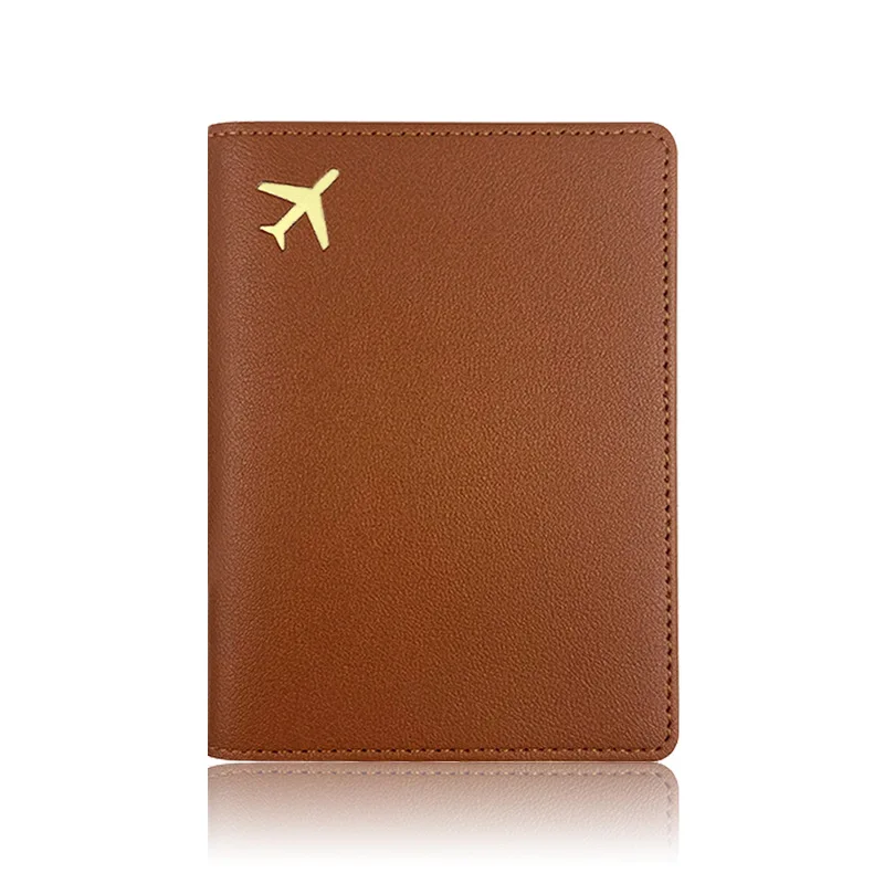 Fashion Airplane Travel Passport Cover for Women Travel Passport Case Leather  Passport Wallet Purse Girl Passport Holder