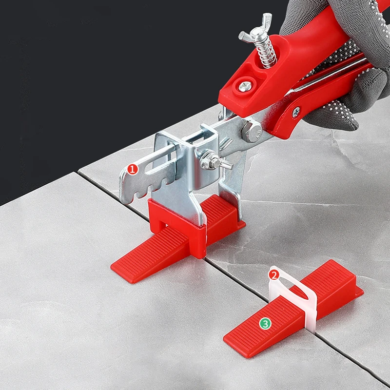 100pcs Tile Leveling Wedges Locator Level Tile Spacers for for Flooring Leveler Locator Spacers Adjustment Ceramic Tile Crevice