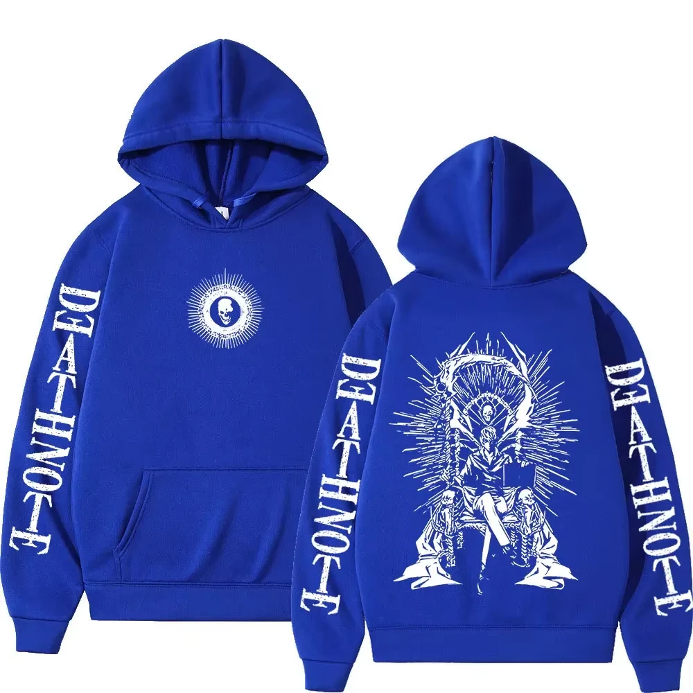 Death Note Anime Hoodie Y2K Yagami Light L Lawliet Gothic Sweatshirt Men Women Fashion Streetwear Pullover Unisex Top Hot Sale