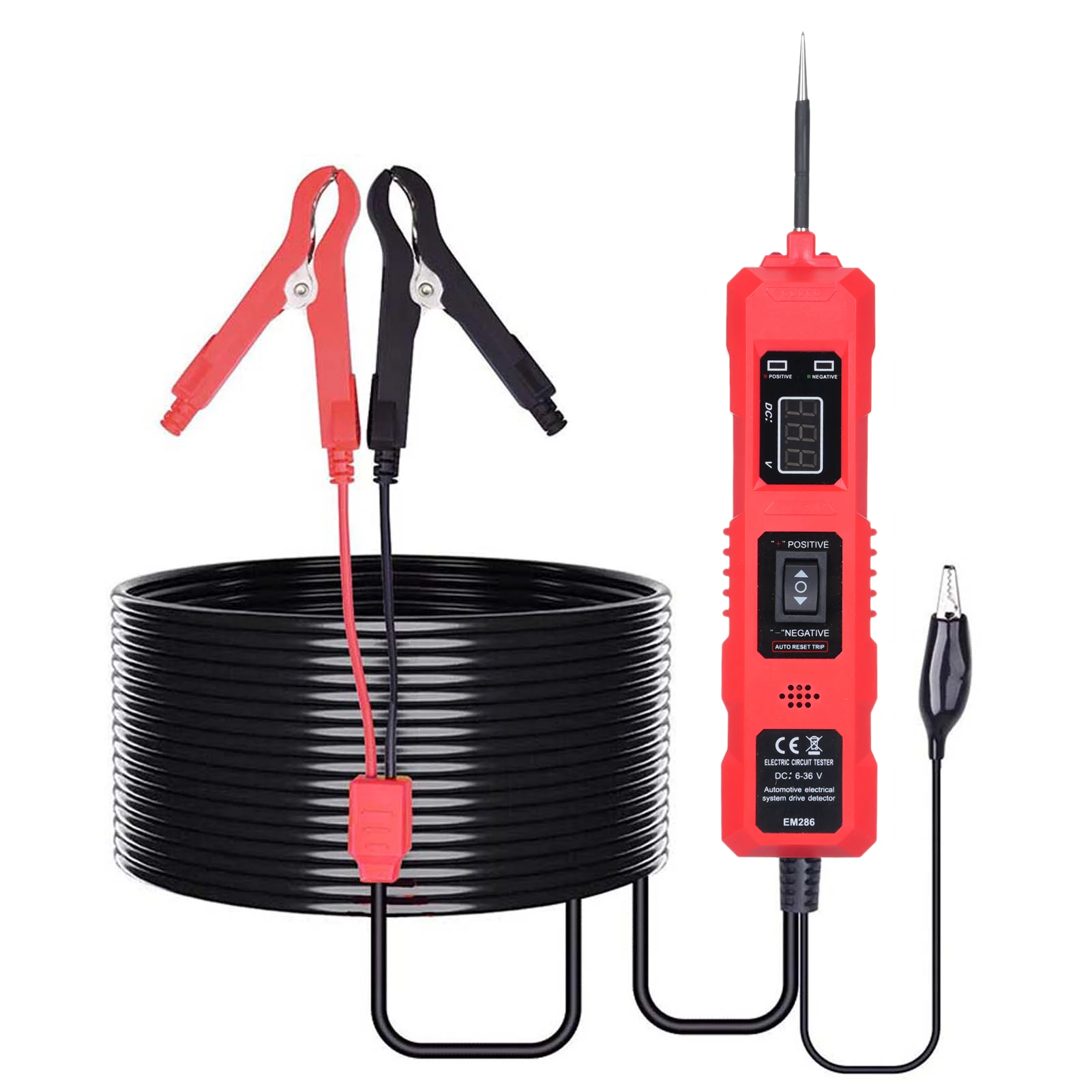 

Car Circuit Tester Power Circuit Probe Tester 6-36V Automotive Circuit Detector Digital Electrical System Tool with Digital