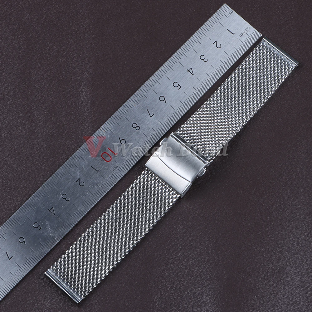 1,0mm 0,6mm Mesh Milanaise Uhrenarmband für IWC, Rolex, Omega 20mm 22mm 18mm Edelstahl-Armband für Seiko – Detail 9