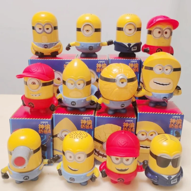 Minion Anime Peripheriegeräte Niedliche Action Anime PVC Figur Modell Kawaii Sammlerpuppen Raumdekoration Spielzeug Kinder Geburtstagsgeschenke