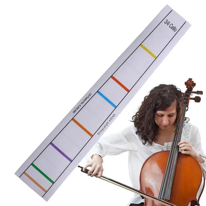 Cello Fret Finger Sticker Adhesive Fret Board Label Finger Sticker For Practice Training Beginners Cello Finger Guides Position