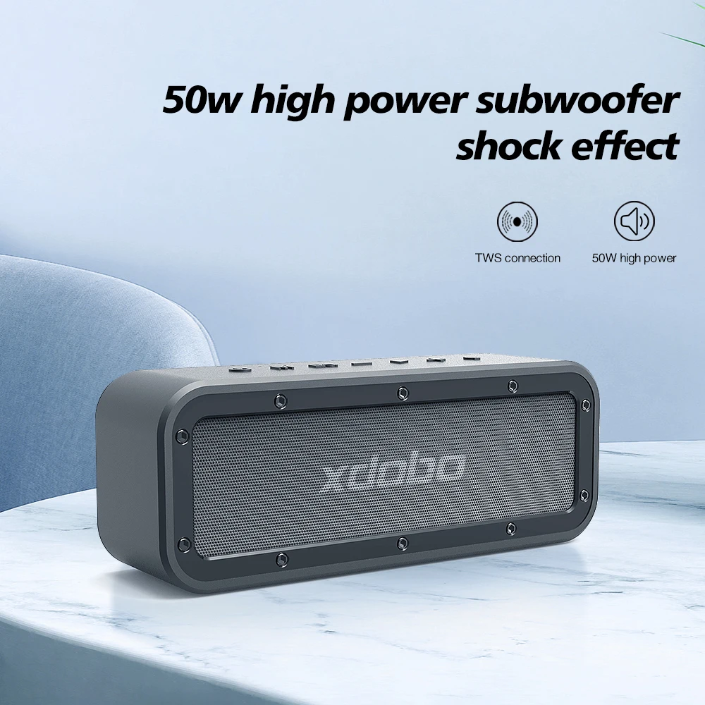 xdobo-wake-1983-50w-portable-wireless-bluetooth-speaker-surround-sound-waterproof-sound-box-tws-6600mah-home-outdoor-speaker