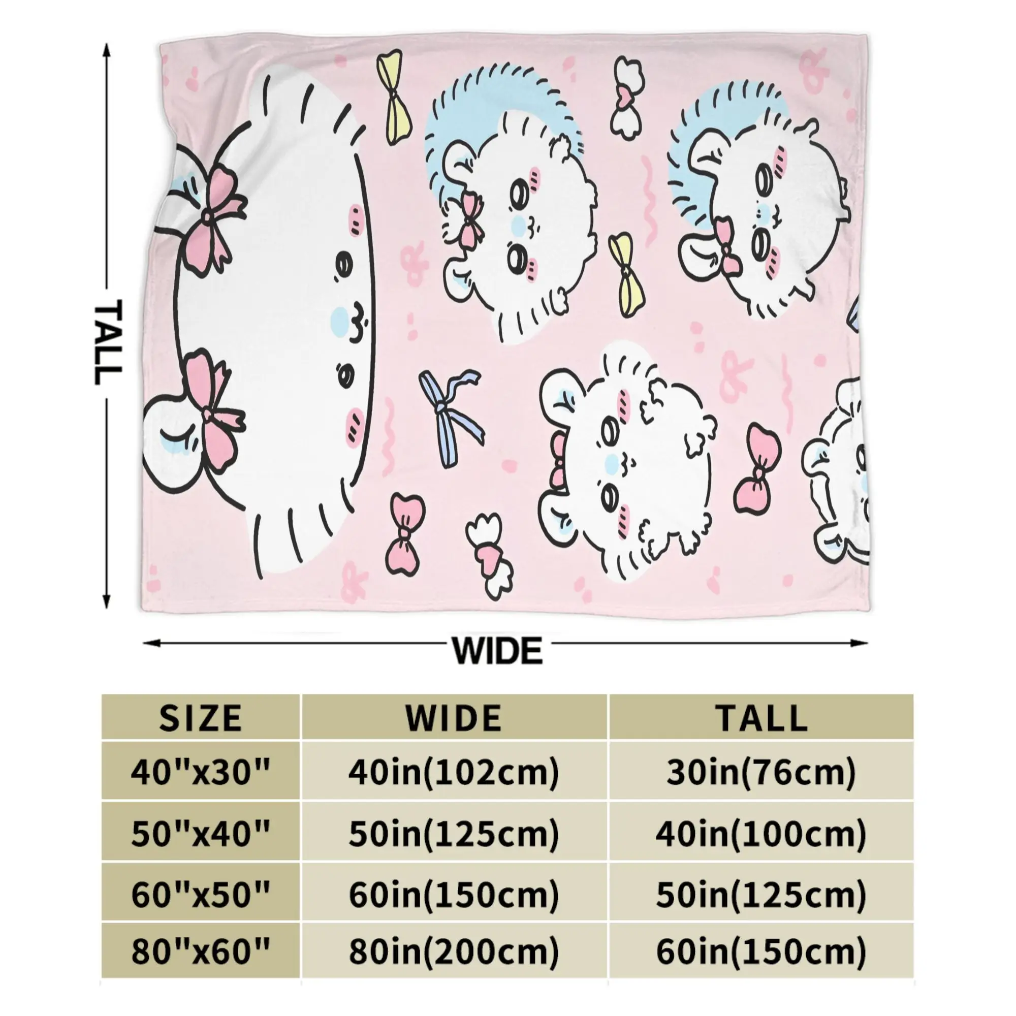 Chiikawa Momonga البطانيات Kawaii الكرتون غامض الجدة لينة رمي بطانية للسرير أريكة النسيج ديكور