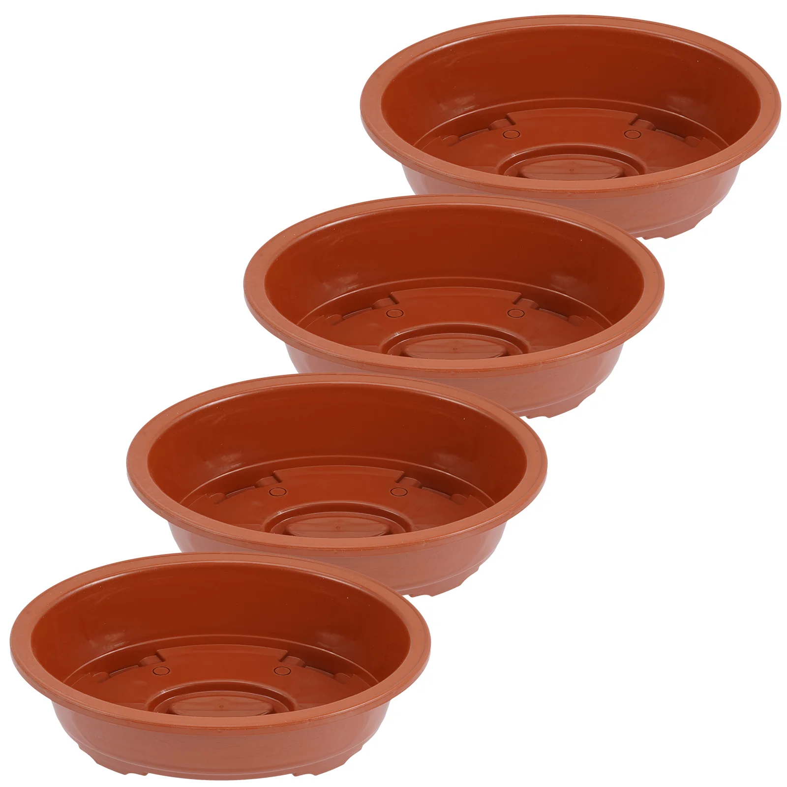 

4 Pcs Plastic Flower Pot Oval Bonsai Air Plant Bowl Training Pots Potted Containers Home Planting Holder Seedling Succulent