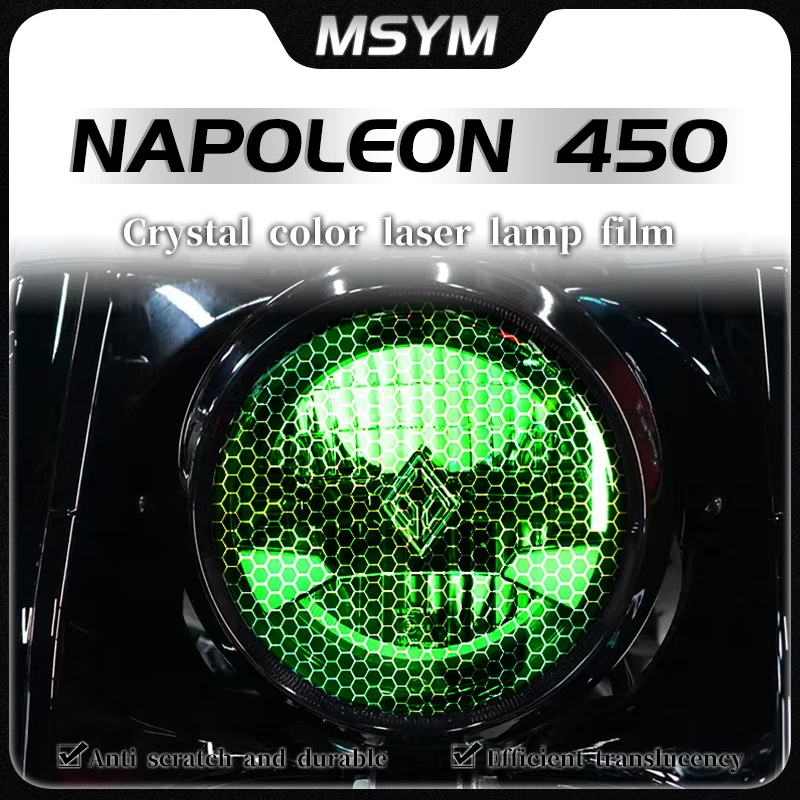 

For Banda NAPOLEON 450 napoleon 450 Napoleon450 Headlight and taillight film honeycomb laser sticker protective film accessories
