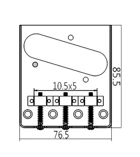 6-saitige Gitarrenbrücke im Vintage-Stil – Nickel/Messing, kompatibel mit TL-Modellen – Detail 1