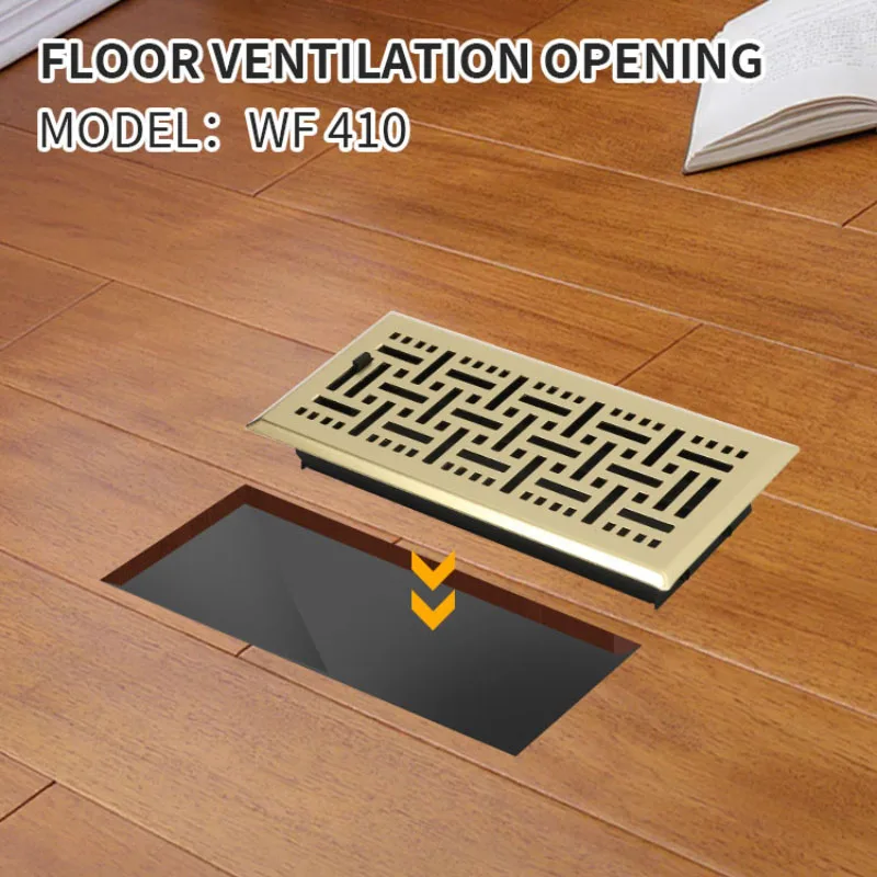 Floor Ventilation Opening, 4x10in, Air Circulation Vents, Household and Office Floor Ventilation Grilles, 3-Color Options