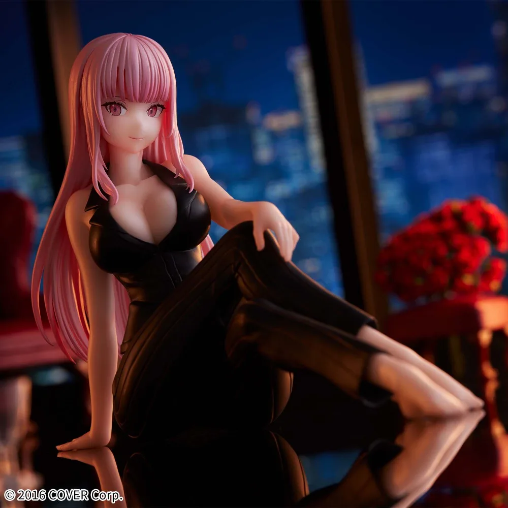 In Stock Bandai Original Genuine Banpresto Virtual Idol Hololive IF Mori Calliope Relax Time Office Style 14cm Model Toy Figures