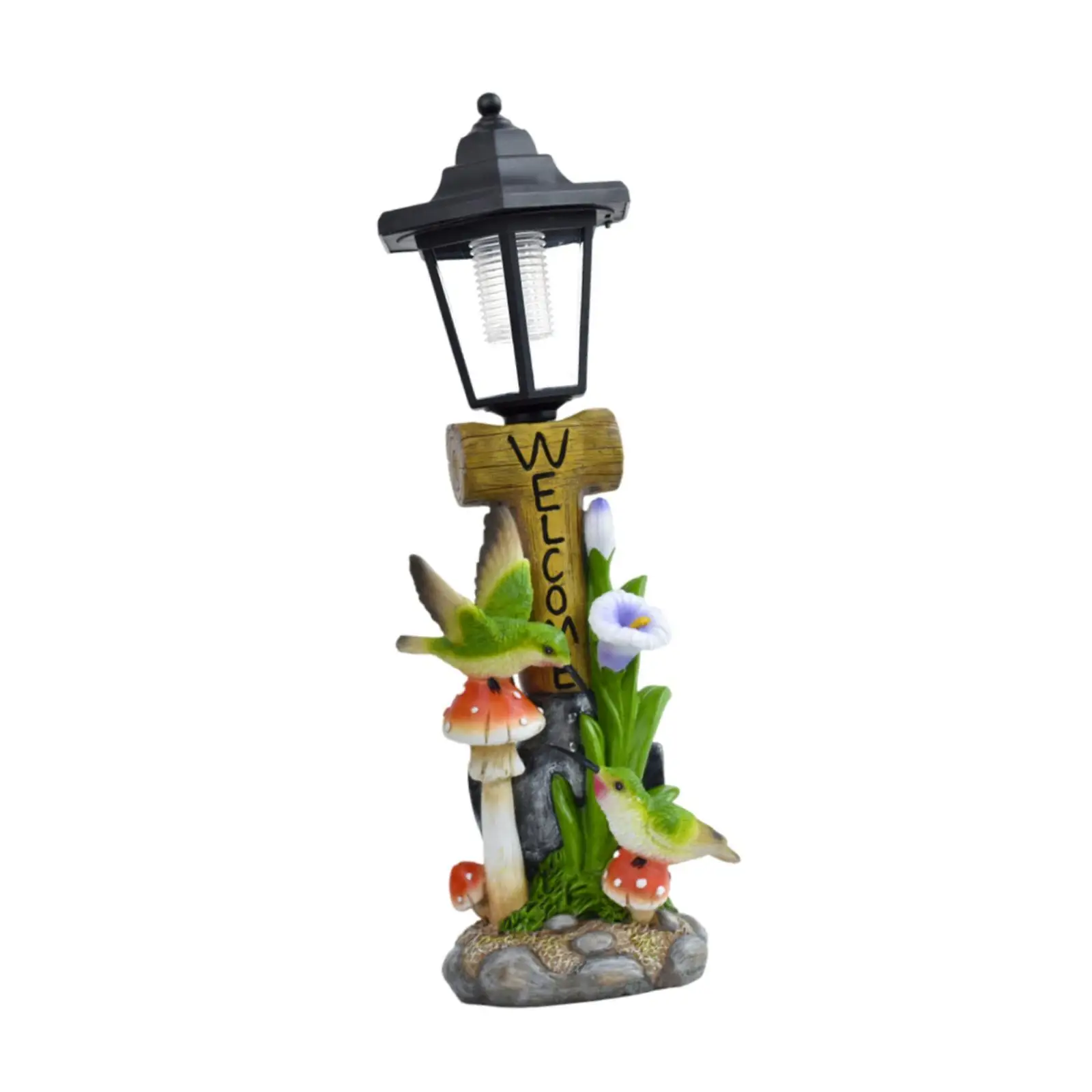 Outdoor Solar Hummingbird Yard Light Ornament Gift Statue for Balcony Stairs Pool