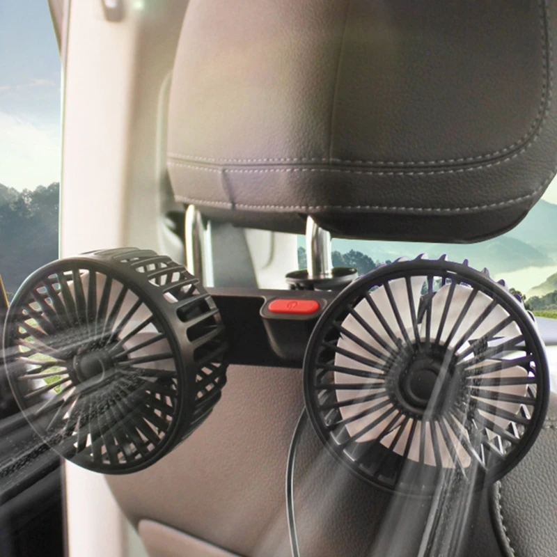 

Car Fan,USB Powered Automobile Cooling Fan for Car Backseat Baby 3 Speed Strong Wind 5V Rear Air Circulation Fan