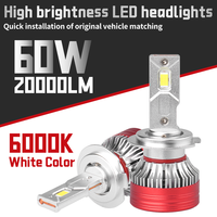 2PCS H7 H11 LED Headlight Bulbs 60W Canbus H1 H4 H8 H9 9005 HB3 9006 HB4 9012 HIR2 Auto Headlamps Turbo Lamp 6000K Car Light 12V