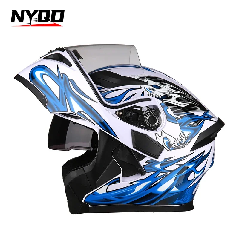 AIS 805 오토바이 헬멧은 듀얼 바이저를 뒤집습니다. 풀 레이싱 헬멧 오토바이 헬멧 Casco Capacete Casque Moto