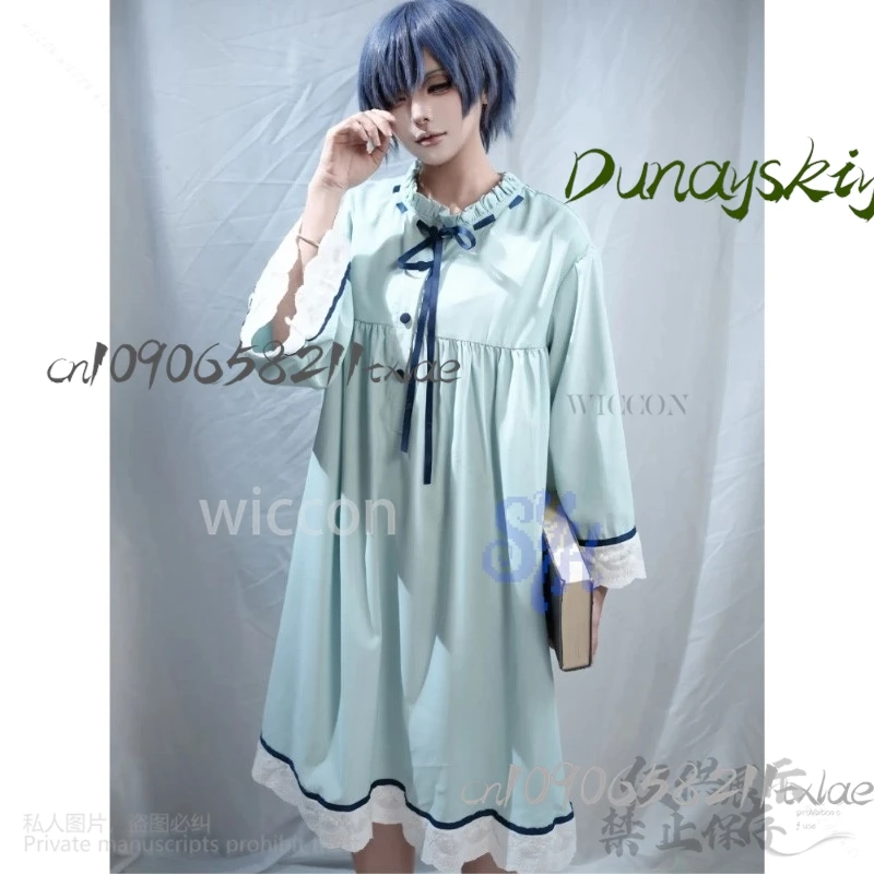 Ciel الأسود Buutler تأثيري أنيمي اليابانية Kawaii الفتيات الفتيان جميل منامة فستان أزرق القوطي لوليتا موحدة هالوين عيد الميلاد