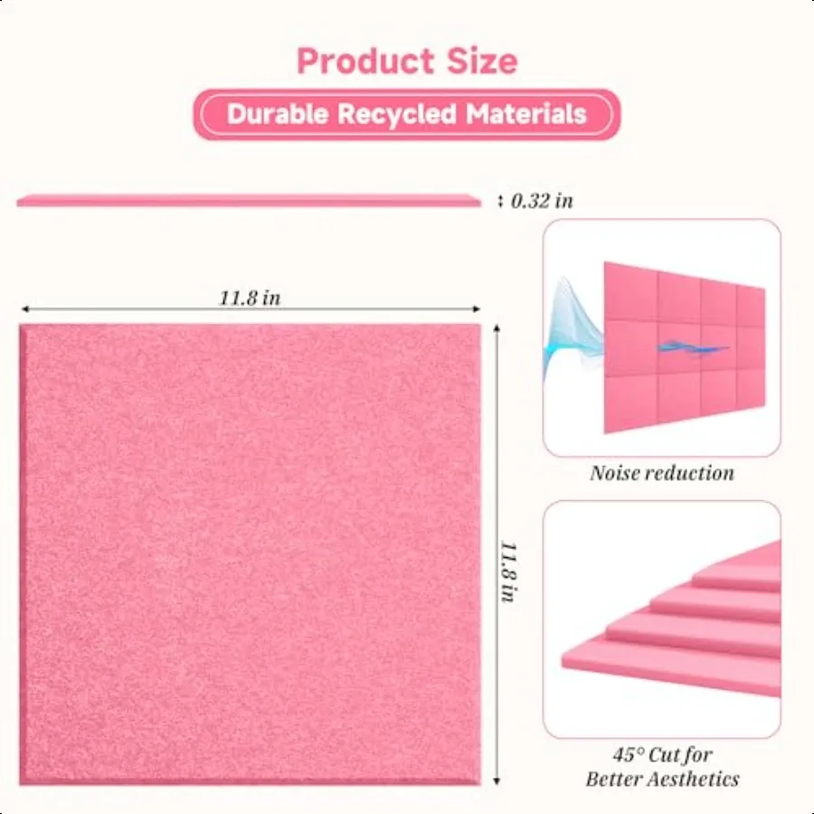 لوحة فلين مقاس 48 × 36 بوصة مكونة من 12 قطعة من بلاط الحائط مع 48 علامة تبويب لاصقة قابلة للإزالة و30 دبابيس ضغط لوحات فلين كبيرة للجدران المثالية #3