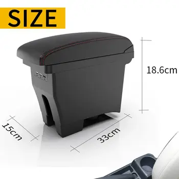 Pro Volkswagen POLO Mk5 6R Vento loketní opěrka 2012-2018, určená pro novou centrální konzolu, upravený úložný box, vylepšené autopříslušenství 10 nejlepší prodej Konzola VW Polo - №4