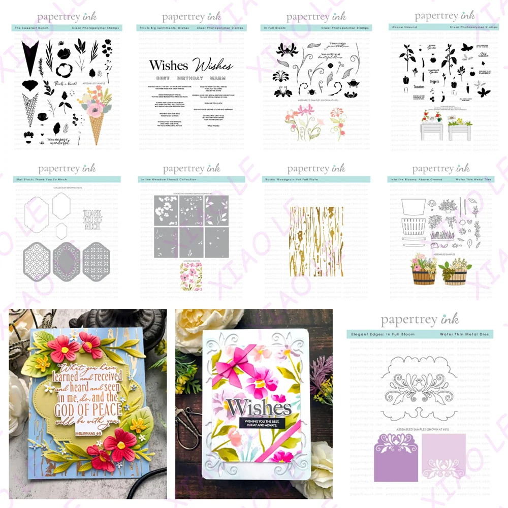 

Elegant Edges In Full Bloom Cutting Dies Stamps Stencil Hot foil Scrapbook Embossing Template DIY Greeting Card Handmade