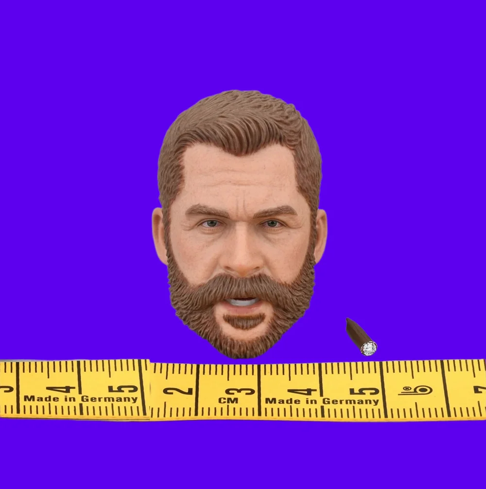 Fácil e simples es ga1008 soldado boneca homem chamada figura de ação dever cabeça esculpir escultura com tampas de charuto para 12 "figura de ação diy 1/6