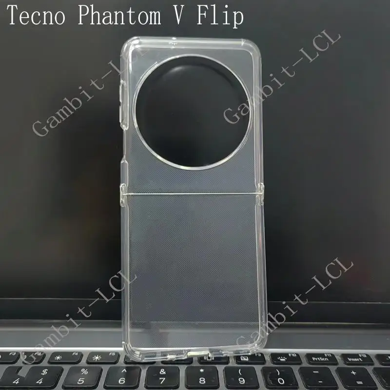 Anti-Falling Case For Tecno Phantom V Flip AD11 VFlip  Clear Soft Silicone TPU Original Shockproof Back Cover ON PhantomVFlip