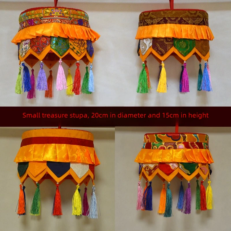 

Тибетский стиль, маленький красочный тканевый подвесной декор, круглый буддийский купол для статуи Будды