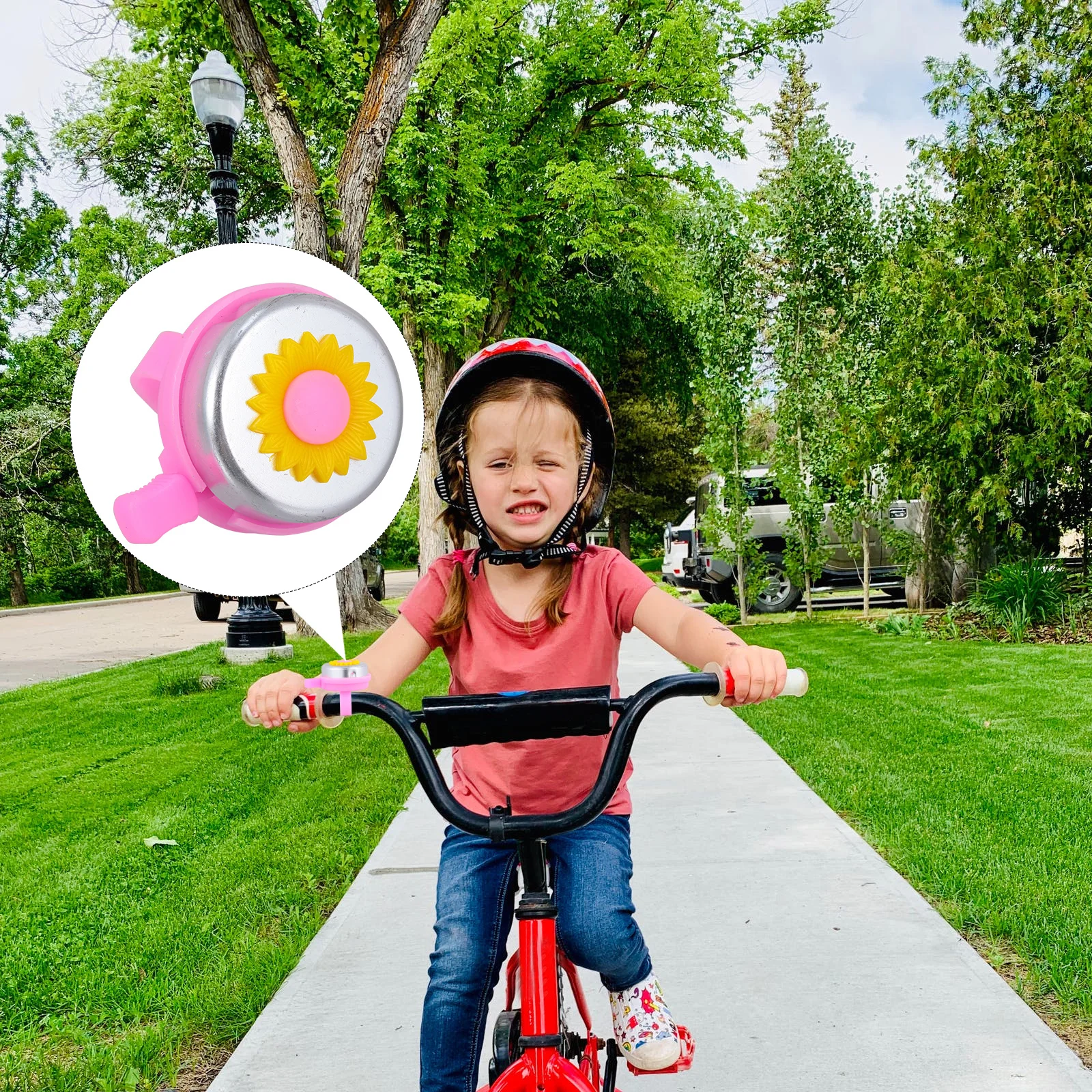 

5 Pcs Scooter Bell for Bike Supplies Handlebar Ring Cycling Flower Shape Bicycles Horn Accessories Mini