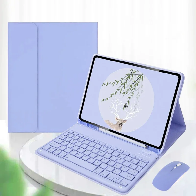 Case with Keyboard for Samsung Galaxy Tab S10 Lite 10.9 inch SM-X400 SM-X406B Case with Pencil Slot Stand Rechargeable keyboard