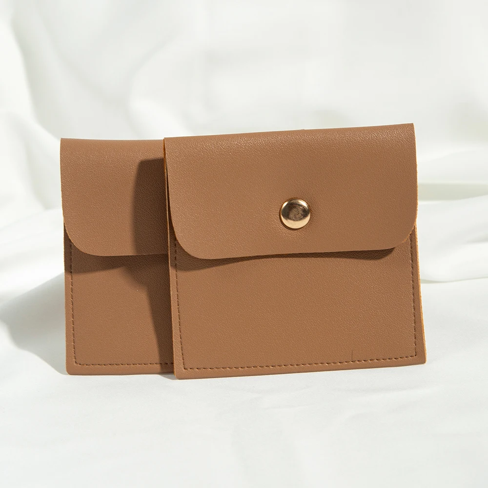 5 Stück PU-Leder Gold Knopf Tasche DIY Schmuck Ohrring Halskette Schnappbeutel Hochzeit Verpackung Geschenktüte Reiseaufbewahrung Staubsack Großpackung – Detail 21