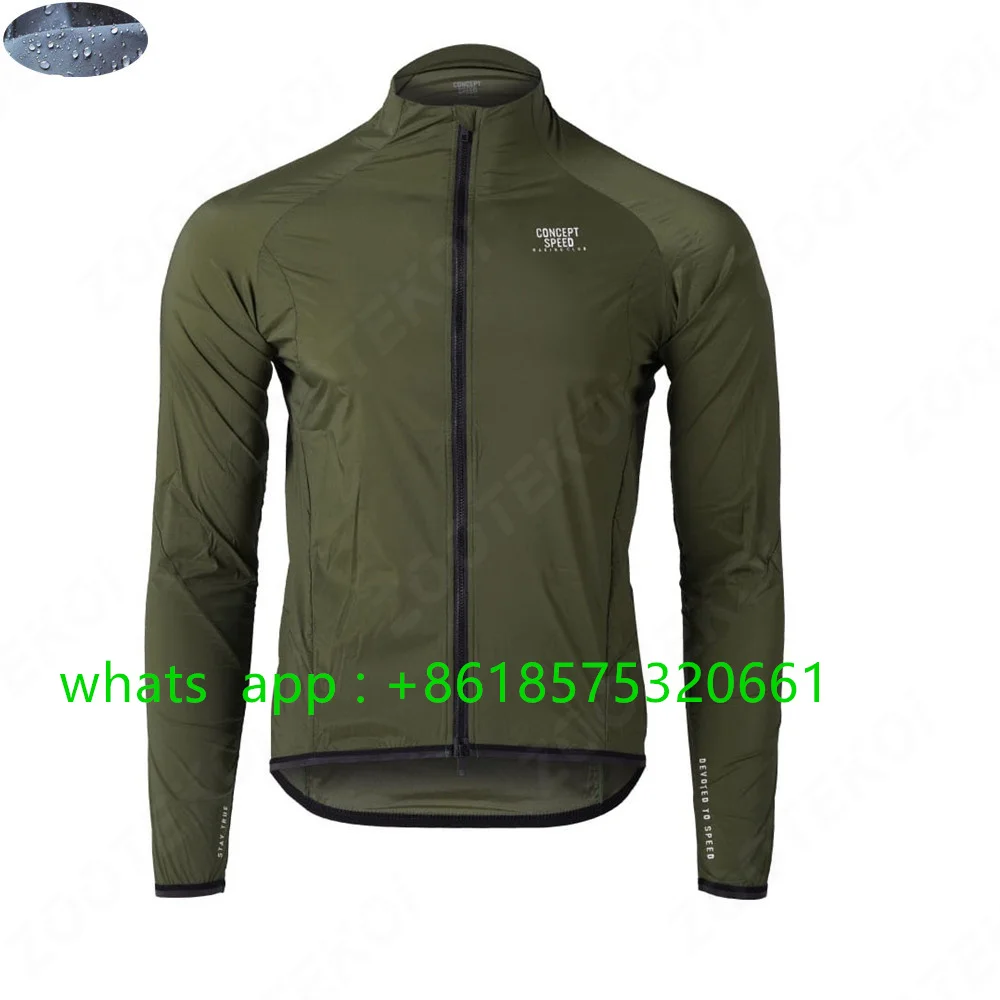 Concept Speed New Unisex Cycling Jacket Waterproof Windbreaker Lightweight Ultralight Long Sleeve Raincoat Summer MTB Bike Vest