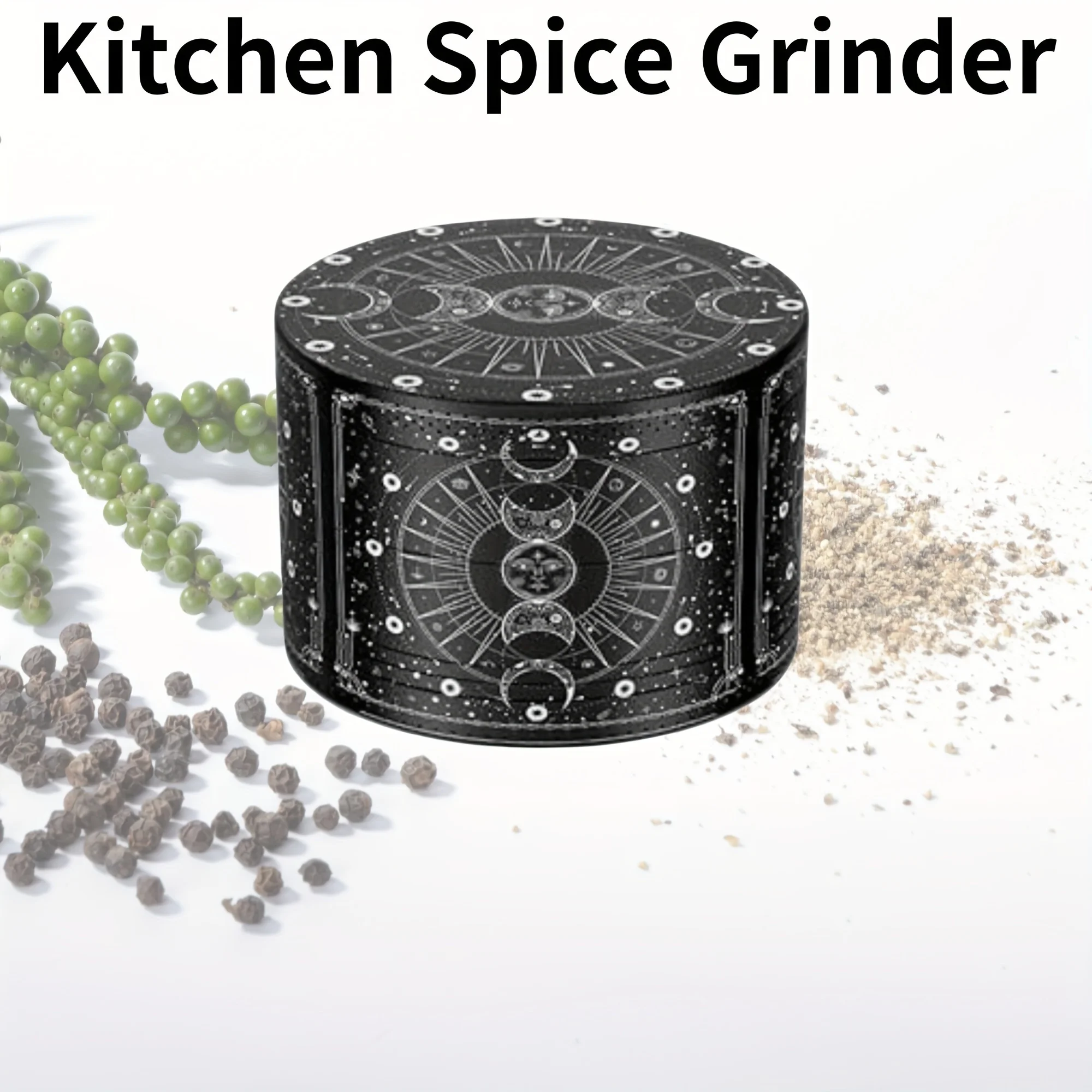 1pc, Spice Grinder, tarot sun moon pattern Spice Grinder, Metal Grinder For Kitchen, Spice Grinders, Multifunctional Spice Crush