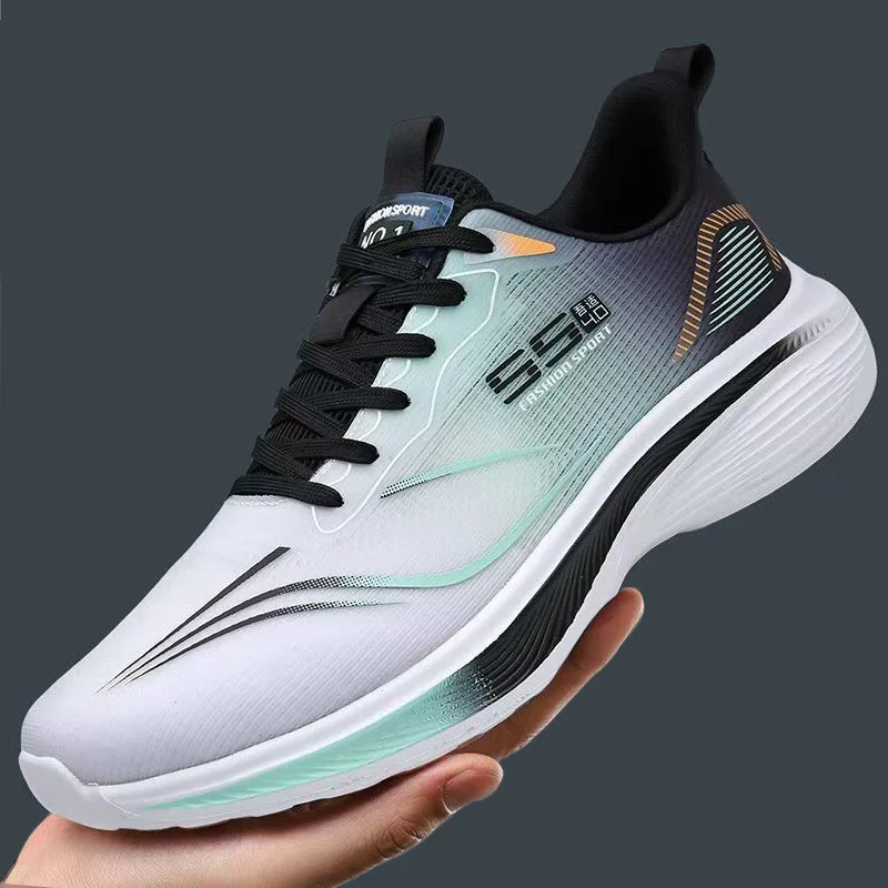 Men's shoes Four Seasons new plus size Flying weaving Lightweight Breathable Casual Sports Shoes Soft Sole Outdoor Running Shoes