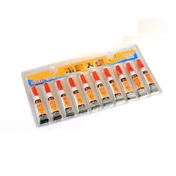 10pcs Super Liquid 502 Glue Fast Dry Strong Bond Leather Wood Rubber Metal Repair Phone Screen Adhesive Crystal Nail Glue Tool