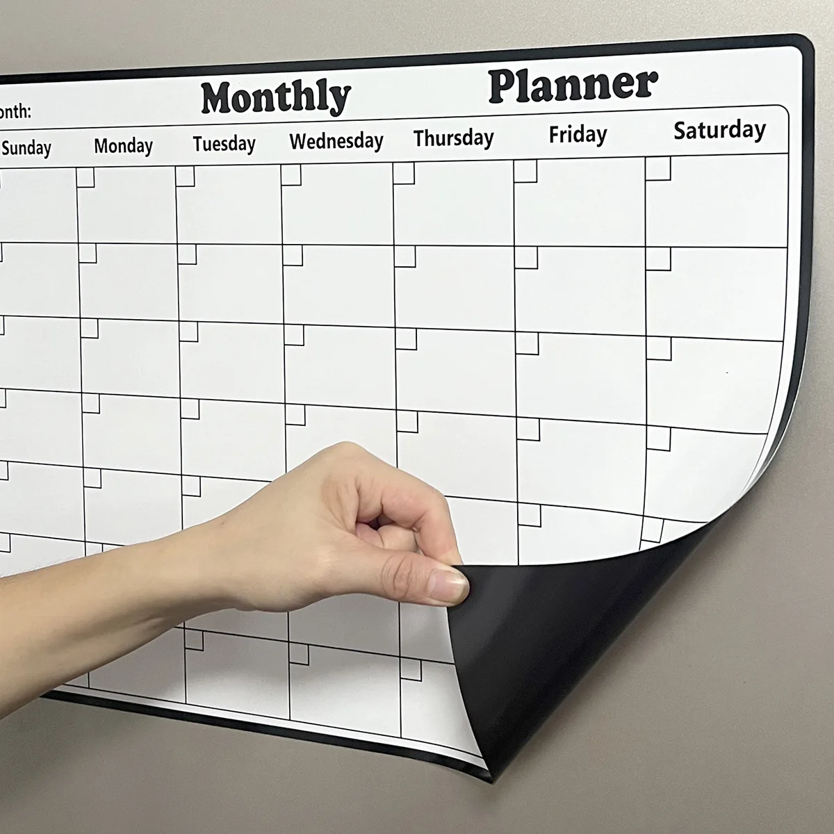 A3 Fridge Calendar Sheet Magnetic Sticker Message Board Menu Dry Erase Monthly Planner For Refrigerator Whiteboard 2024 New