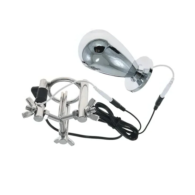 Electro Shock Masturbator Dildo Sex Toy For Men Prostate Massage Electro Anal Plug Pulse Stimulator Plug
