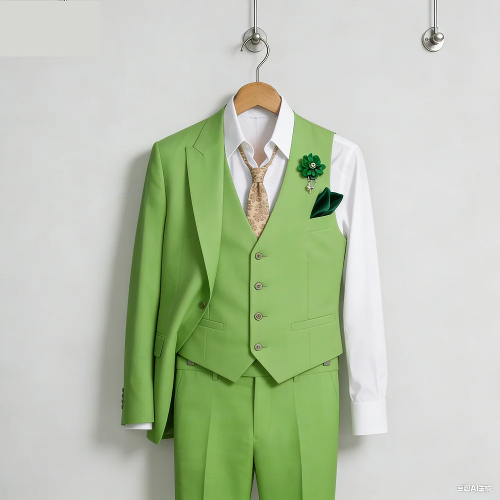 

3PCS Formal Solid Men's Suit Set - Wedding Business Party Prom Classic Occasion Jacket Vest Pants Ensemble