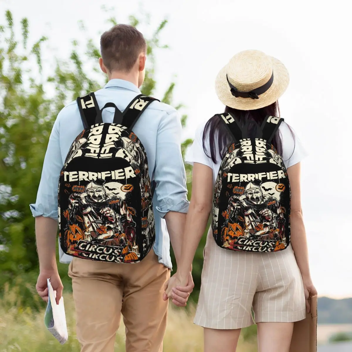 Terrifier Horror Movie Halloween Backpack Sports Student Hiking Travel The Clow Film Daypack for Men Women College Shoulder Bag