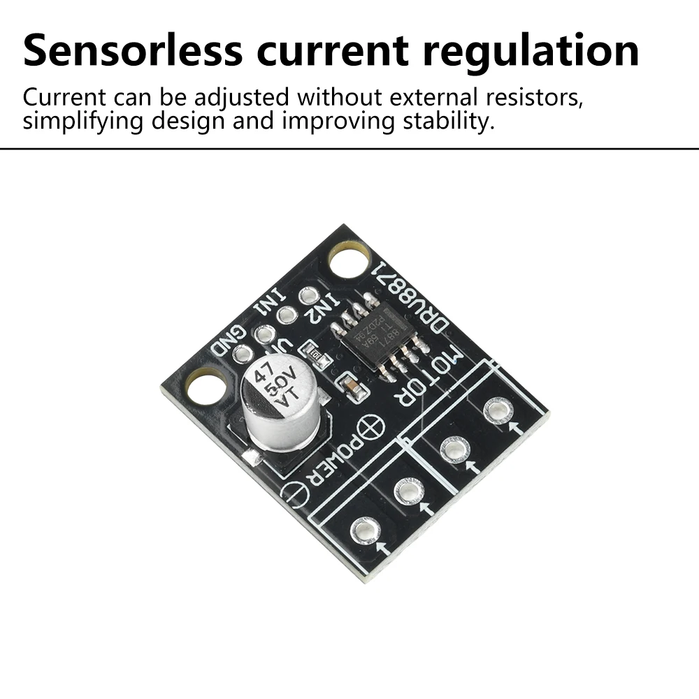 DRV8871 DC 6.5-45V H-Bridge Driver del motore spazzolato Scheda breakout Modulo di controllo del motore PWM 3.6A Sensazione corrente interna massima